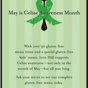 May is Celiac Awareness Month: Celebrate by Dining at Iron Hill
