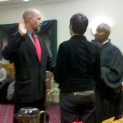 Kent Davidson being sworn in on January 3rd, 2012